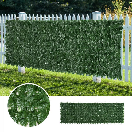 Pachet 1+1 Gard artificial verde,cu frunze,300x100 cm
