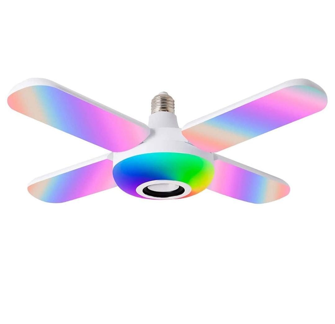 Bec 4 brate cu lumina multicolora RGB , cu functie muzicala prin bluetooth