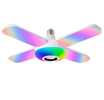 Bec 4 brate cu lumina multicolora RGB , cu functie muzicala prin bluetooth