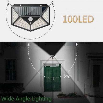 Set 4 lampi 100 LED, 3 moduri de functionare, incarcare solara si senzor de miscare