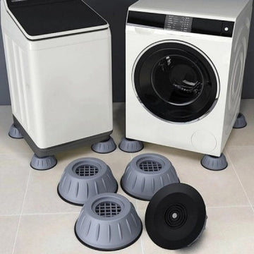 Set de 4 piese suport anti-zgomot și antiderapante pentru mașina de spălat,conice