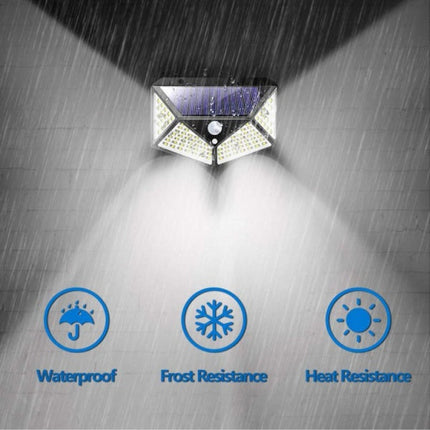 Set 4 lampi 100 LED, 3 moduri de functionare, incarcare solara si senzor de miscare